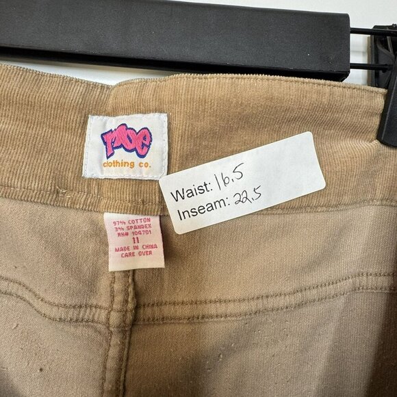 Moe Clothing Co. Y2K Corduroy Knee Skirt Square Front Pockets Brown Size‎ 11 - Picture 3 of 4